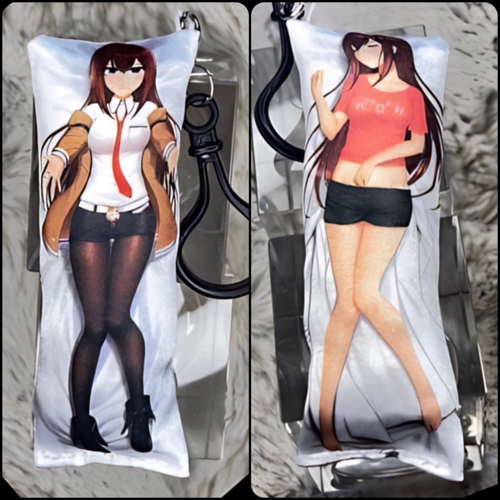 Handmade Anime Kurisu Makise STEINS GATE Anxiety Relief Plush Keychain